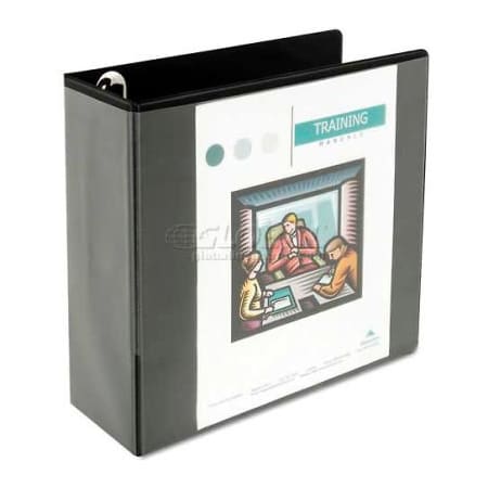 Universal Universal One Comfort Grip Deluxe Plus D-Ring View Binder, 4" Capacity, 8-1/2 x 11, Black UNV30753***
